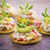 Crab Salad on Corn Blini