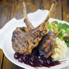 Grilled Lamb Chops with Blueberry-Rosemary Sauce