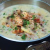 Mushroom, Salmon and Wild Rice Soup