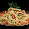 Linguine with Fresh Herbs, Goat Cheese and Smoked Salmon