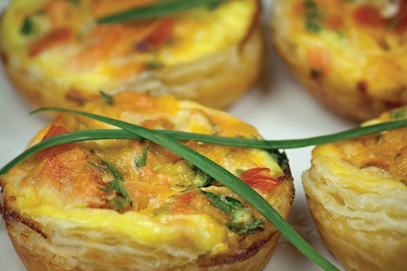 Mini Salmon and Herb Quiches