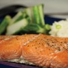 Roasted Salmon with Bok Choy and Coconut Rice
