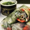 Spring Rolls with Smoked Salmon and Fresh Basil